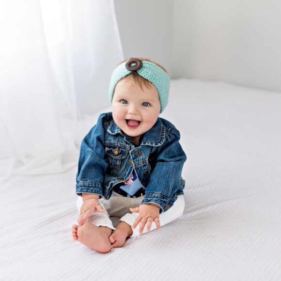 Tickles & Mint Knit Button Headband 3pk - Picture 3 of 5